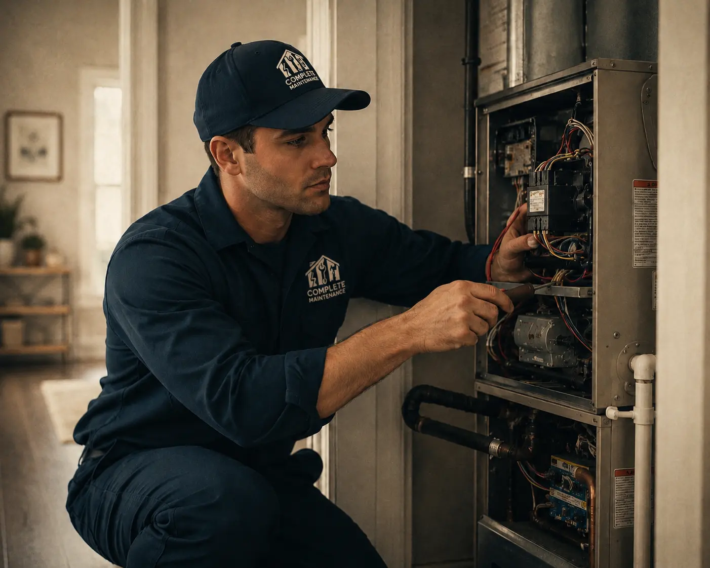 CM guy working on HVAC vintage