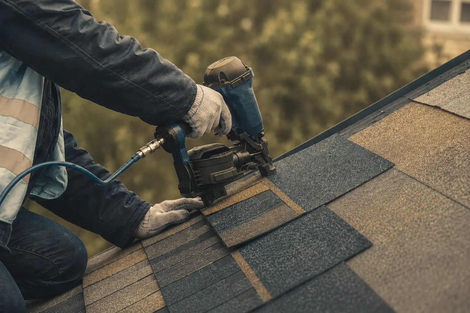 Roofing staple gun thing
