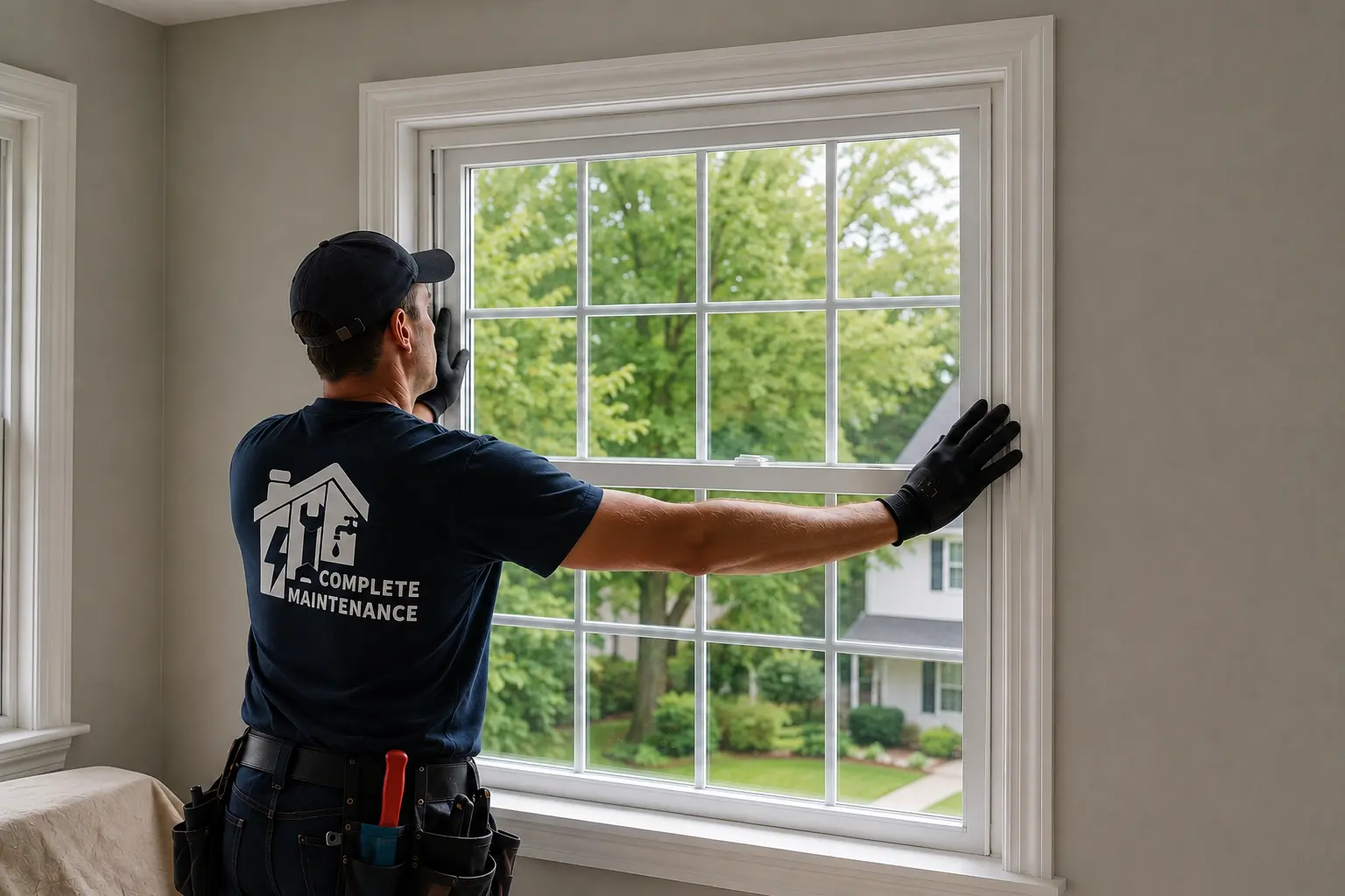 Window installation w logo